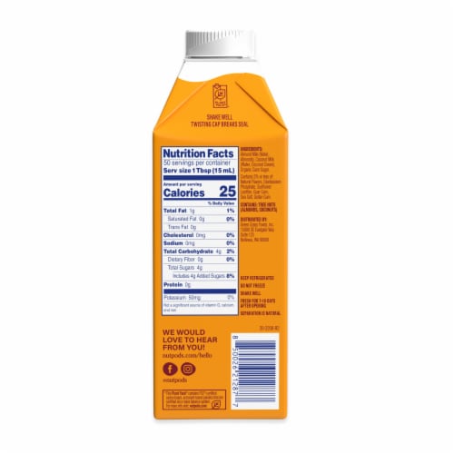 nutpods® Non Dairy Cookie Butter made with Almonds and Coconuts Coffee Creamer Perspective: back