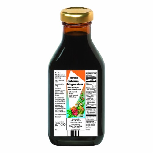 Floradix Calcium Magnesium Liquid Herbal & Mineral Supplement Perspective: back