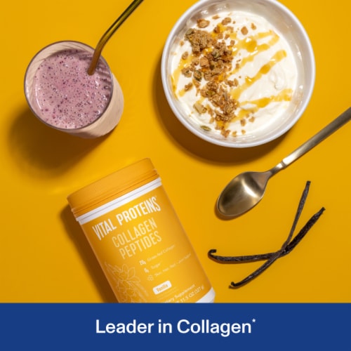 Vital Proteins Collagen Peptides for Skin, Hair, Nail & Joint Support 20g Collagen Vanilla Powder Perspective: back