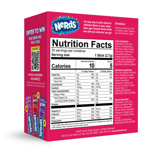 Nerds® Variety Pack Drink Mix Perspective: back