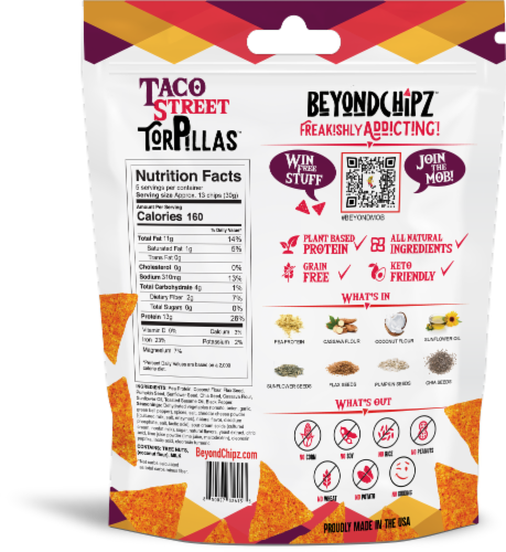 BeyondChipz™ Taco Street Low-Carb Tortilla Chips Perspective: back