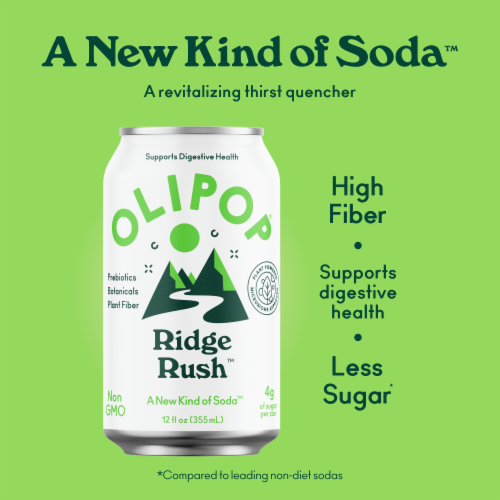 Olipop® Ridge Rush™ Soda Can Perspective: back