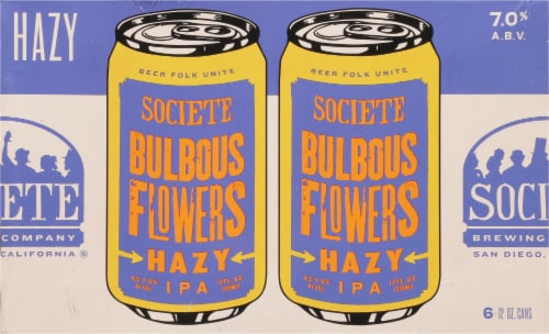 Societe Brewing Company Bulbous Flowers Hazy IPA Beer Perspective: back