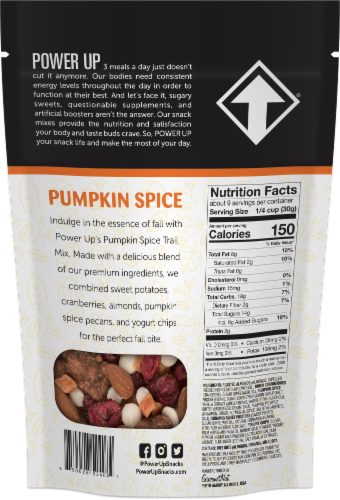 Power Up Pumpkin Spice Premium Trail Mix Perspective: back