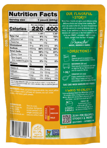 SOMOS Mexican Street Corn White Rice Pouch Perspective: back