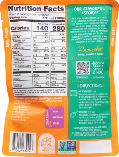 SOMOS™ Plant-Based Spicy Refried Beans with Spicy Jalapeno Perspective: back