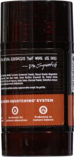 Dr. Squatch Natural Deodorant for Men Aluminum Free, Wood Barrel Bourbon,  2.65 OZ Ingredients - CVS Pharmacy