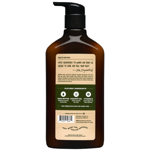 Dr. Squatch® Lotion Pine Tar For Men Moisturizing Natural Perspective: back