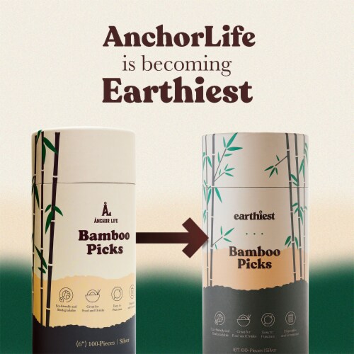 Silver Pearl Bamboo Cocktail Picks Food Appetizer Toothpicks – 6" Toothpicks (100 Pack) Perspective: back