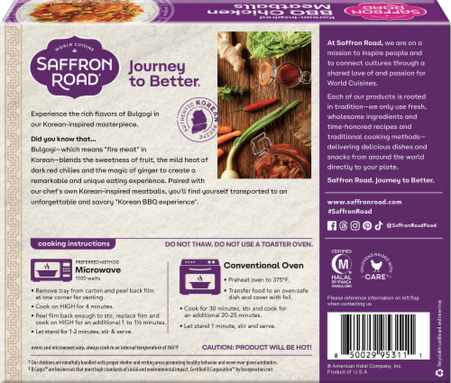 Saffron Road® Korean BBQ Chicken Meatballs Perspective: back