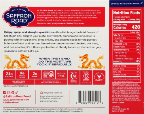 Saffron Road® Chicken Chili Crisp Noodles Frozen Dinner Perspective: back