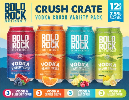 Bold Rock® Crush Crate Vodka Crush Variety Pack Perspective: back