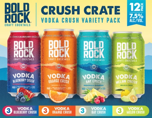 Bold Rock® Crush Crate Vodka Crush Variety Pack Perspective: back