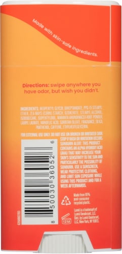 Lume Whole Body Women’s Deodorant - Smooth Solid Stick - Aluminum Free - Clean Tangerine Scent Perspective: back