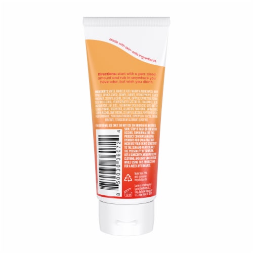 Lume Women’s Whole Body Deodorant Invisible Cream Clean Tangerine Aluminum Free Perspective: back