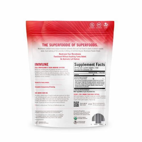 Om® Mushroom Immune Mushroom Superfood Powder Perspective: back