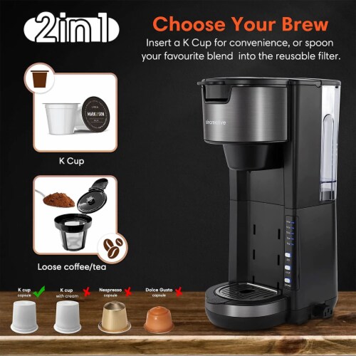 Cyetus Black Espresso Machine and 4 in 1 Automatic Milk Frother Steamer, 1  - Foods Co.