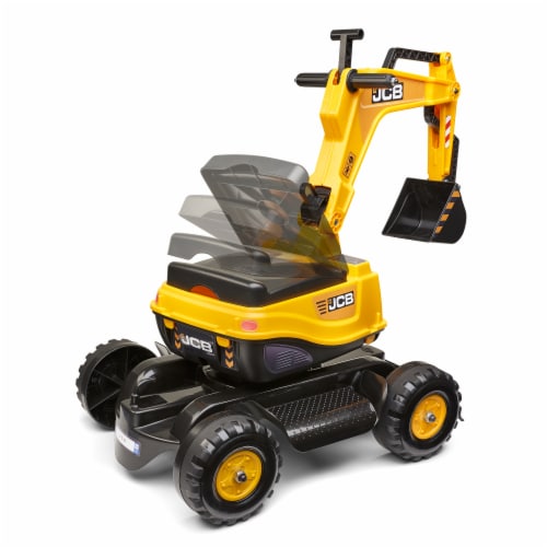 Falk JCB Excavator with opening seat and Helmet Ride on and Push along 3 years FA135 1 Ralphs