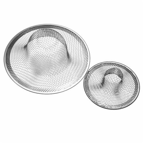 2 Pack Metal Mesh Sink Strainer Drain Stopper Garbage Trap Kitchen