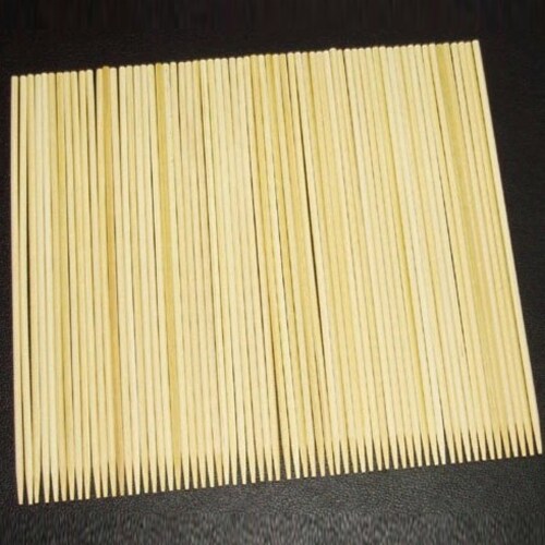 200 12inch Bamboo Skewers Wooden BBQ Stick Shish Grill Kabobs Fondue Party Grill Perspective: back