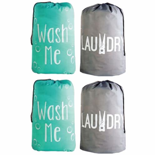 4 Pc Nylon Laundry Bags Heavy Duty Jumbo Size Wash Clothes College Gym 22  x36, 1 - Kroger