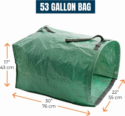 MEKKAPRO Big Gulp Leaf Garden Bag, 2-Pack with Reinforced Handles, 53 Gallon Perspective: back