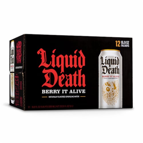 Liquid Death Berry It Alive Sparkling Water Perspective: back