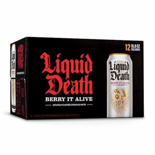 Liquid Death Berry It Alive Sparkling Water Perspective: back