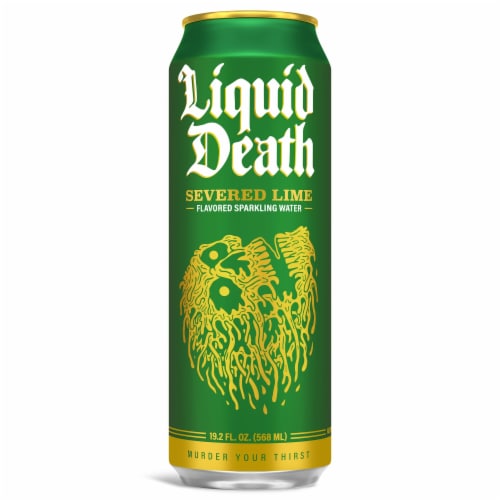 Liquid Death Severed Lime Sparkling Water Perspective: back
