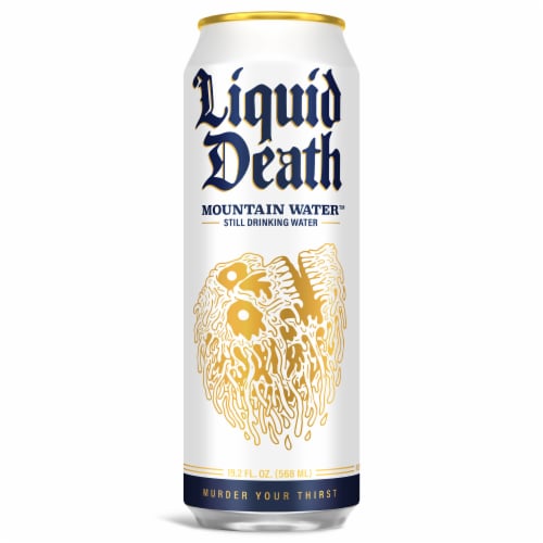 Liquid Death, Still Mountain Water, Real Mountain Source Perspective: back