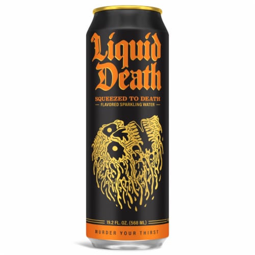 Liquid Death, Squeezed to Death, Orange-Flavored Sparkling Water