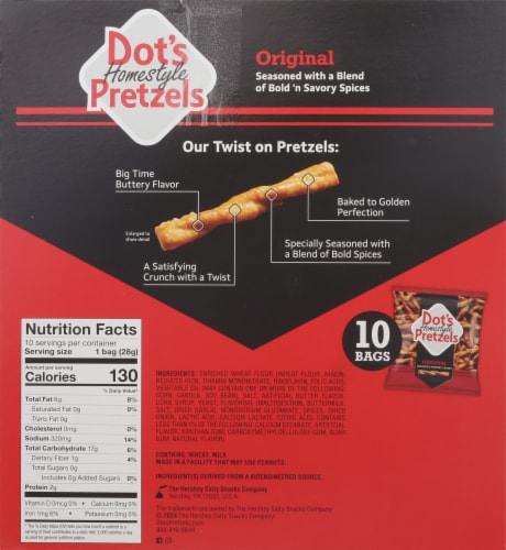 Dot's Original Seasoned Pretzel Twist's Multipack Perspective: back