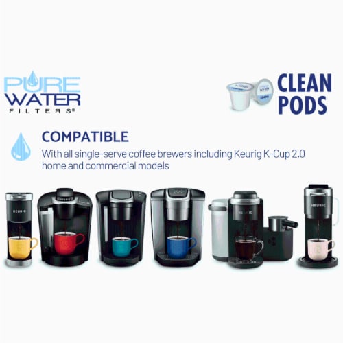 Clean Pods for All Single-Serve Coffee Brewers Including Keurig 2.0 K-Cup, 45 Count Perspective: back