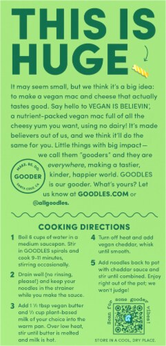 Goodles® Vegan is Believin' Mac and Cheese Perspective: back
