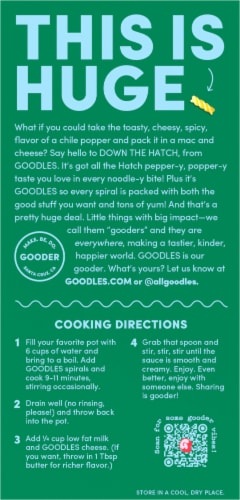 Goodles® Down the Hatch Chile Popper Spiral Macaroni & Cheese Perspective: back
