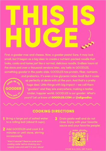 Goodles® Loopdy-Loos Nutrient Packed Cavatappi Perspective: back