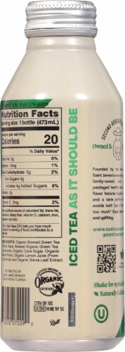 Saint James Organic Brewed Original Green Tea Perspective: back