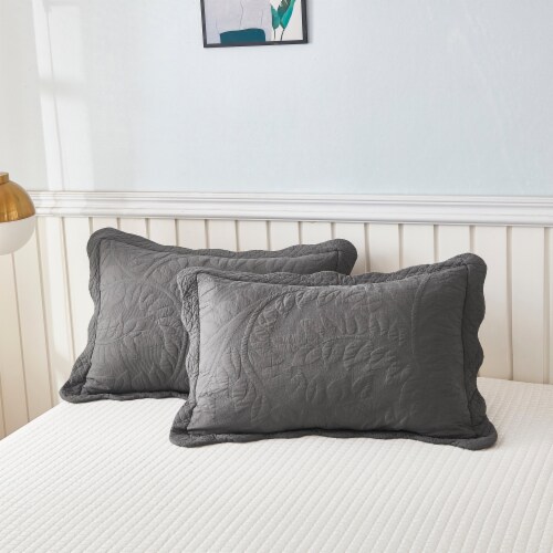 Embroidered pillow sham sales