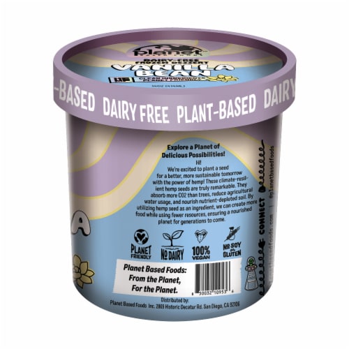 Planet Based Foods™ Vanilla Bean Dairy Free Ice Cream Perspective: back