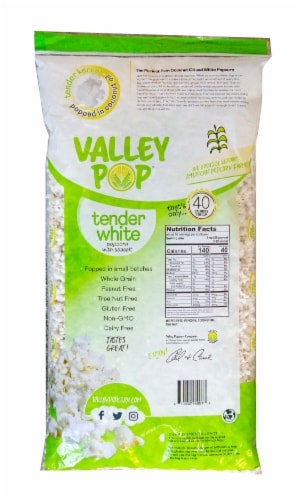 Valley Pop® Tender White with Sea Salt Popcorn Perspective: back