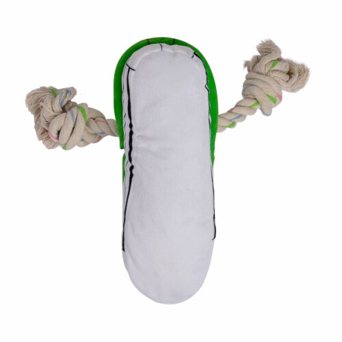 JoJo Modern Pets Squeaking Comfort Plush Sneaker Dog Chew Toy - Green Perspective: back