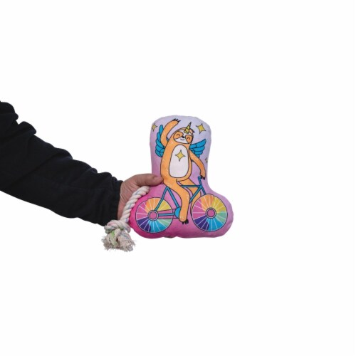 JoJo Modern Pets Slow Biker Magical Plush Toy With crinkle Paper And Squeakers Perspective: back
