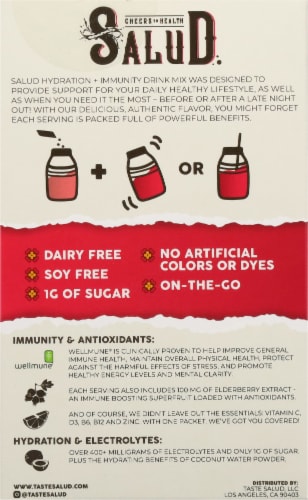 Salud™ Hydration + Immunity Drink Mix - Jamaica Hibiscus Perspective: back