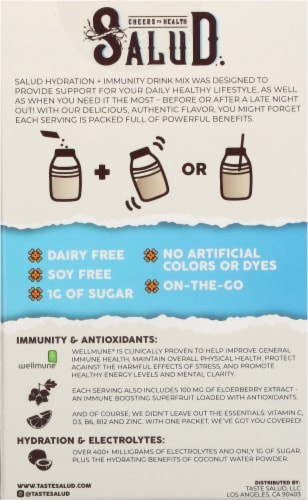 Salud™ Hydration + Immunity Drink Mix - Horchata Agua Fresca Perspective: back