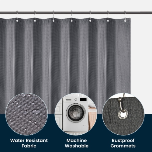 72&quot; W x 96&quot; H Clear PEVA Extra Heavy Weight Shower Liner - Liba Perspective: back