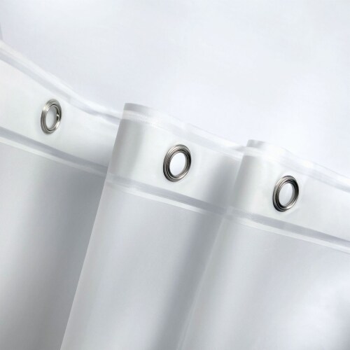 72&quot; W x 78&quot; H White PEVA Extra Heavy Weight Shower Liner - Liba Perspective: back