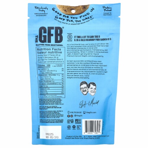 The GFB Gluten Free Cookie Bites Chocolate Chip Cookie Dough - 113 g Perspective: back