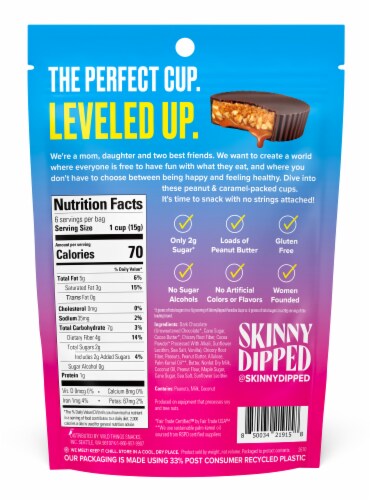SkinnyDipped Caramel + Peanut Paradise Cups Perspective: back