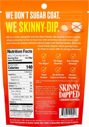 Skinny Dipped® Maple Kiss Almonds Perspective: back