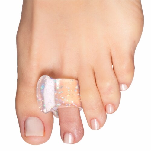 ZenToes Gel Toe Separators for Bunions, Overlapping Toes and Drift Pain - 4 Pack (Glitter) Perspective: back